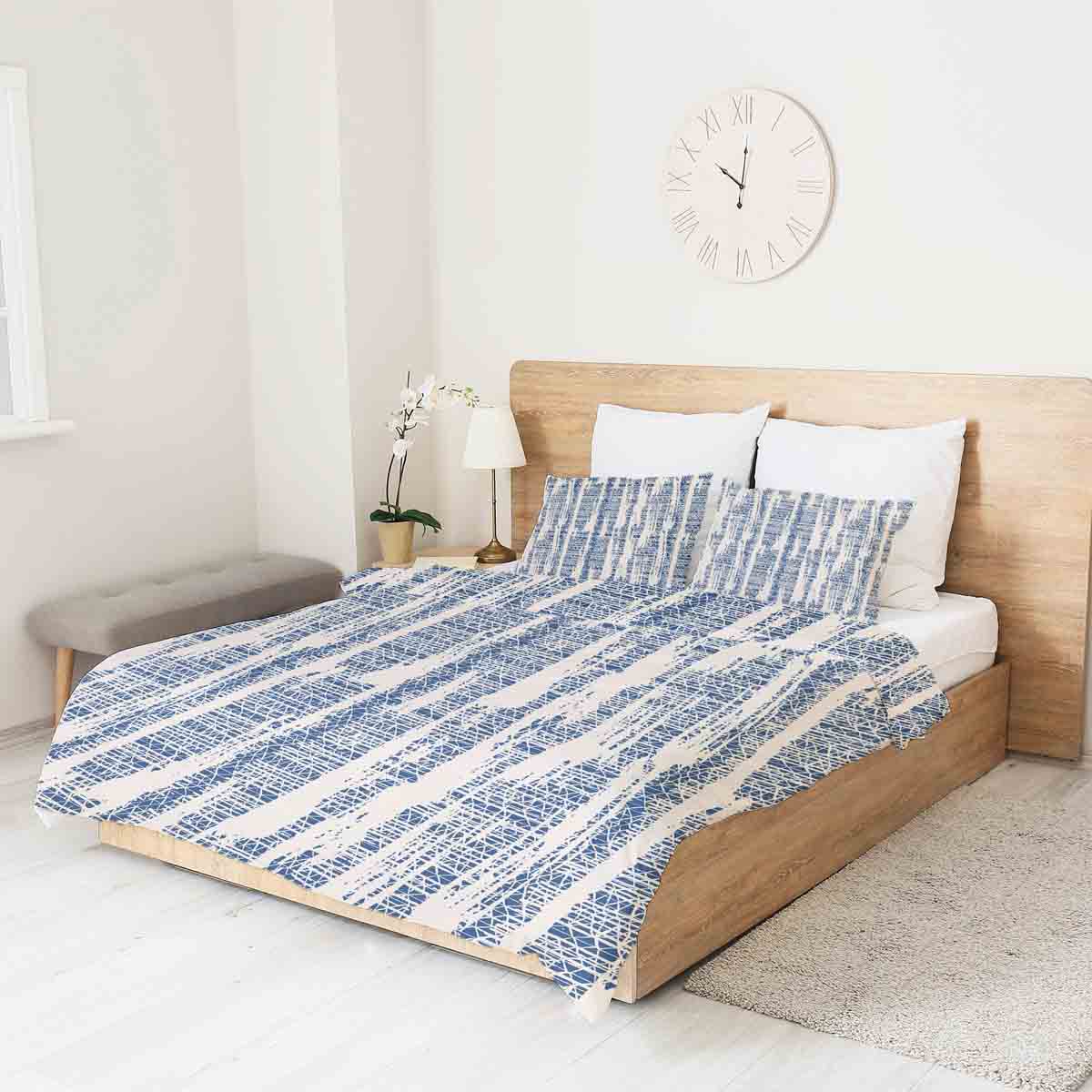 Original Therapiedecke - Baumwollbezug mit blauem Muster