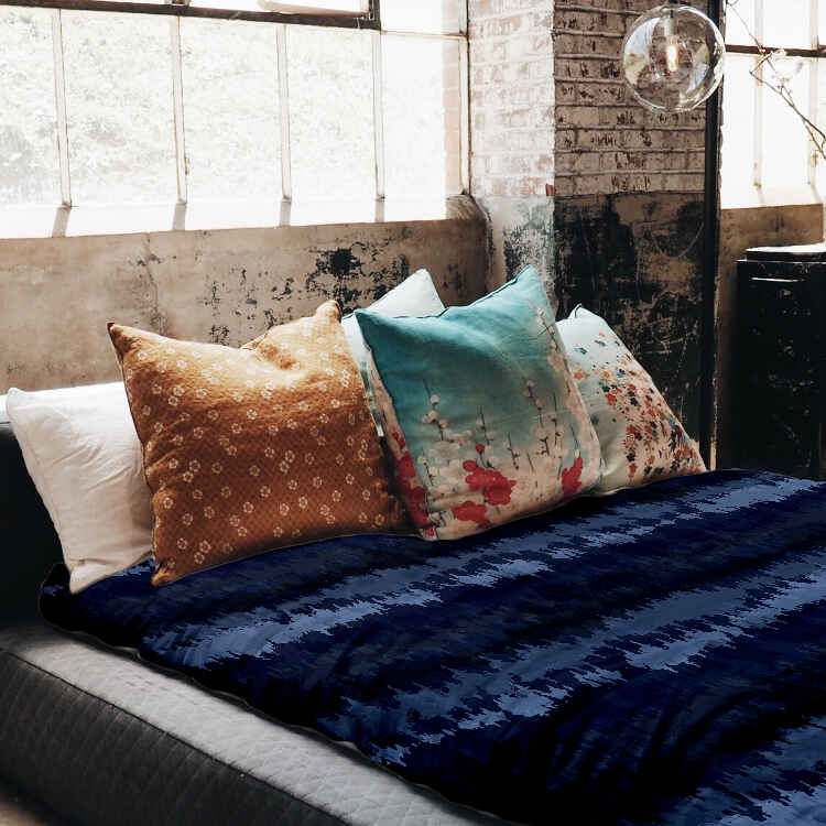 Therapiedekens Beddengoed Set blauwe geluidsgolven