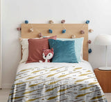Therapiedekens beddengoed set wit met Harry's bezem
