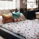 Therapiedekens beddengoed set wit met Love opschrift