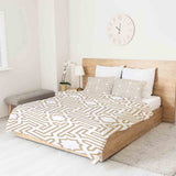 Therapiedekens katoenen hoes beige met vormen