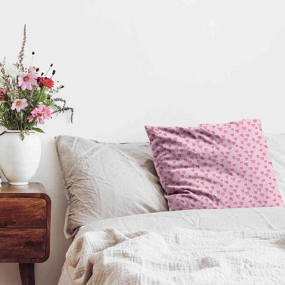 Gesundheitskissen Rosa rote Herzen