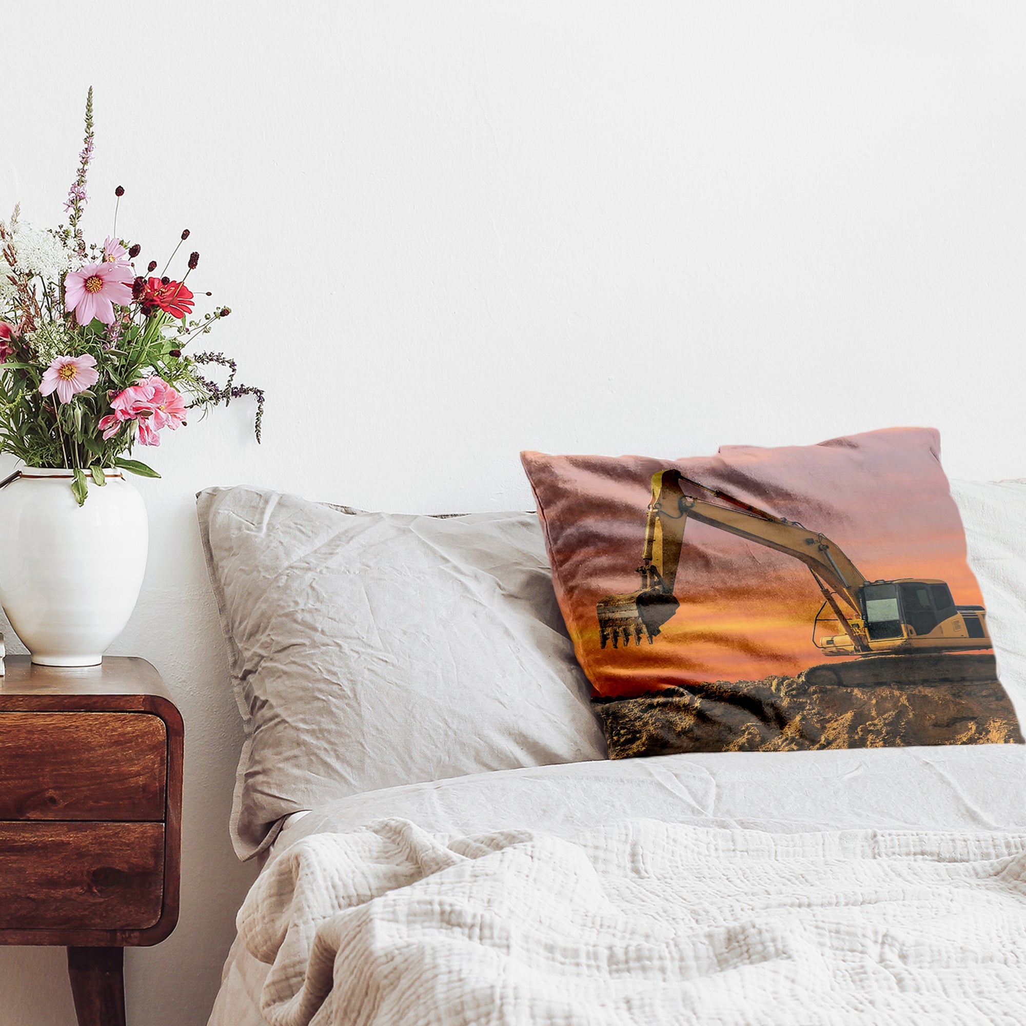 Gesundheitskissen Traktor im Sonnenaufgang