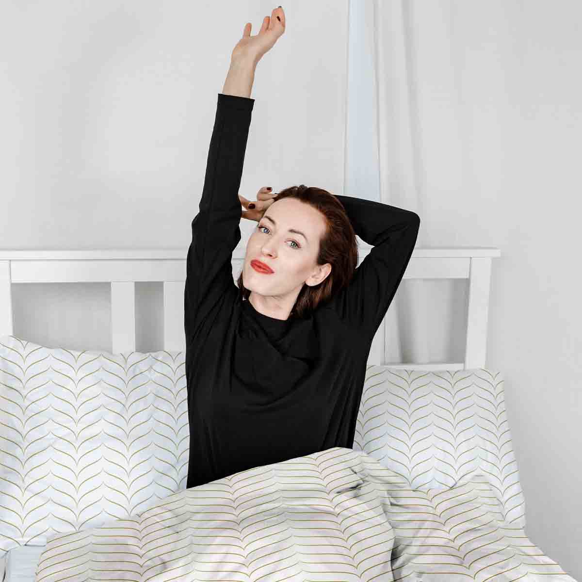 Original Therapiedecke - Baumwoll Bettwäsche Set mit goldener V-Form