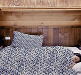 Therapiedekens katoenen hoes blauw golfpatroon