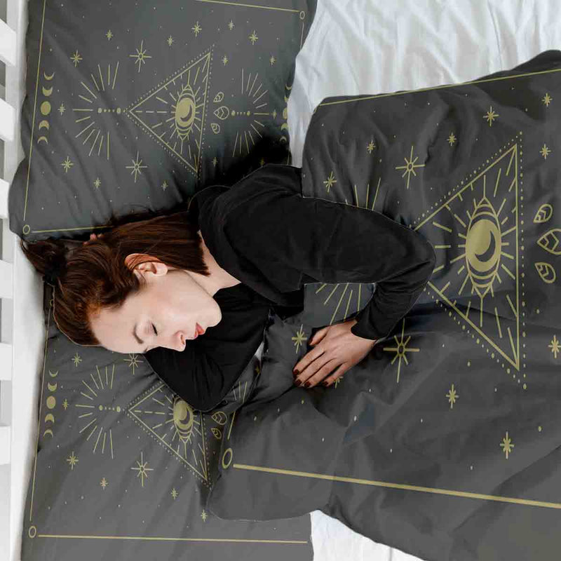 Therapiedekens Beddengoed Set Zwart Zon en Kosmos