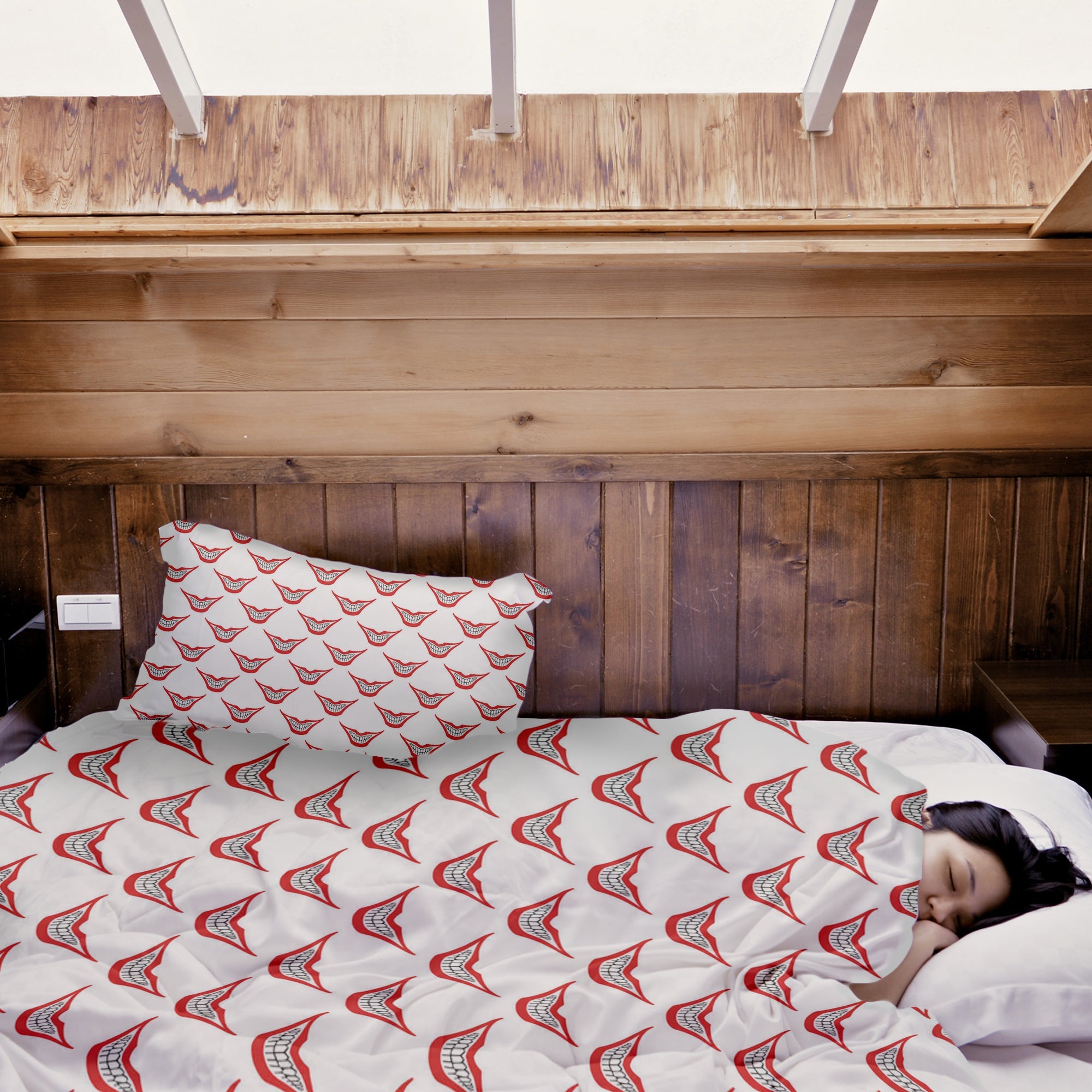 Original Therapiedecke - Baumwoll Bettwäsche Set Weiß Joker