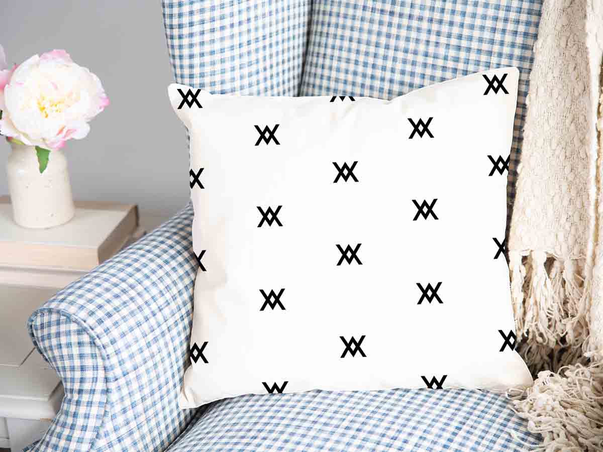 Gesundheitskissen mit schwarzem Knoten