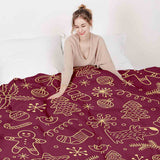 Therapiedekens beddengoed set rood met grappige kerstmotieven