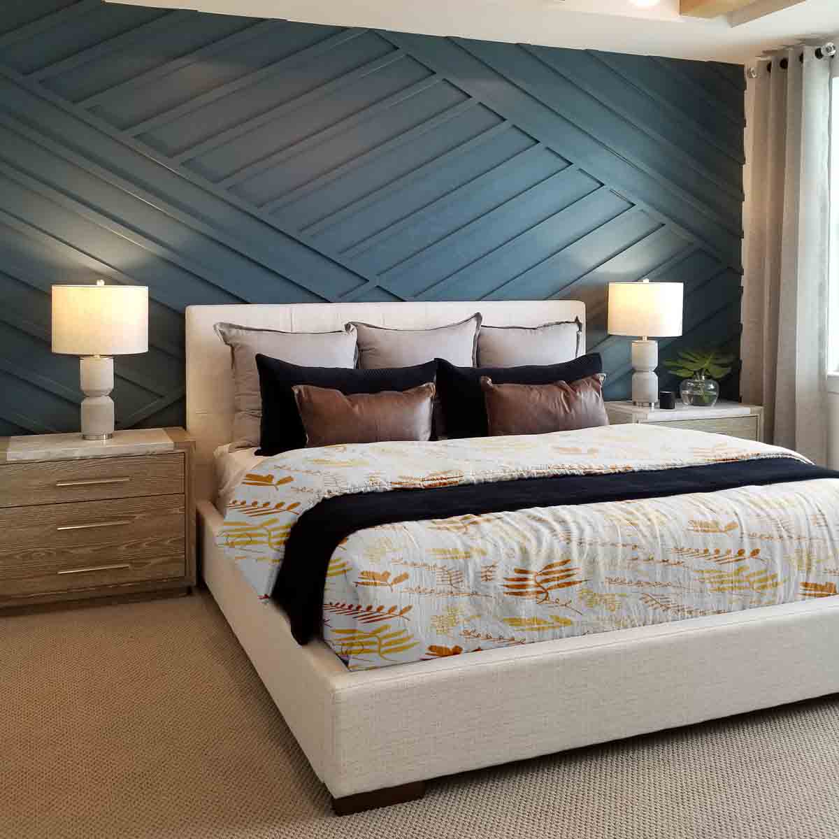 Originele therapiedeken - katoenen hoes wit met herfsttakken