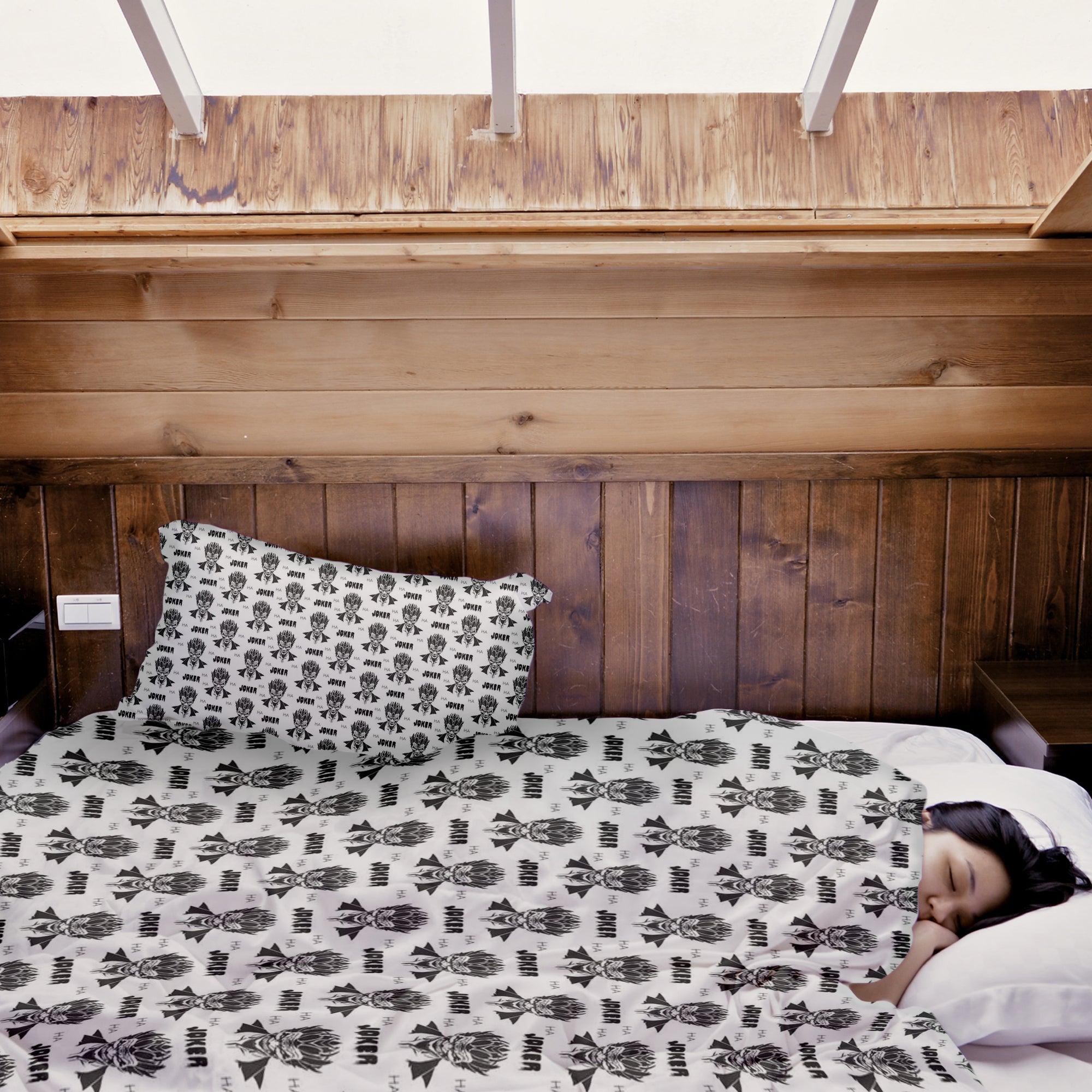 Original Therapiedecke - Baumwoll Bettwäsche Set Joker Schwarz-Weiß