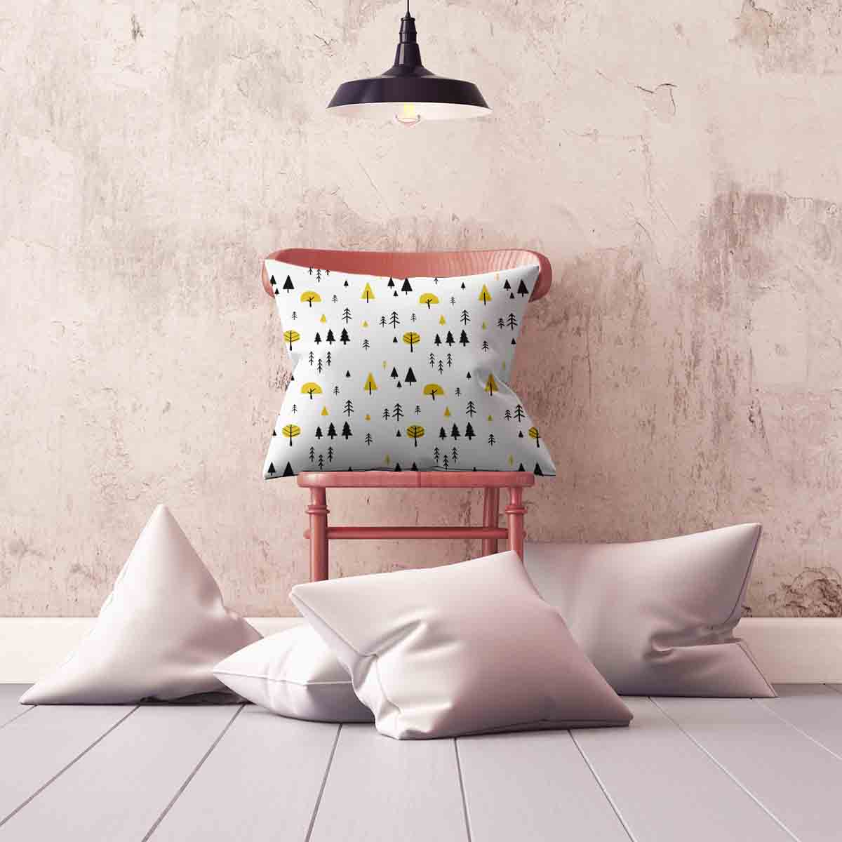 Gezondheidskussen met gele bomen