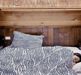 Therapie dekens katoenen hoes golvend patroon blauw