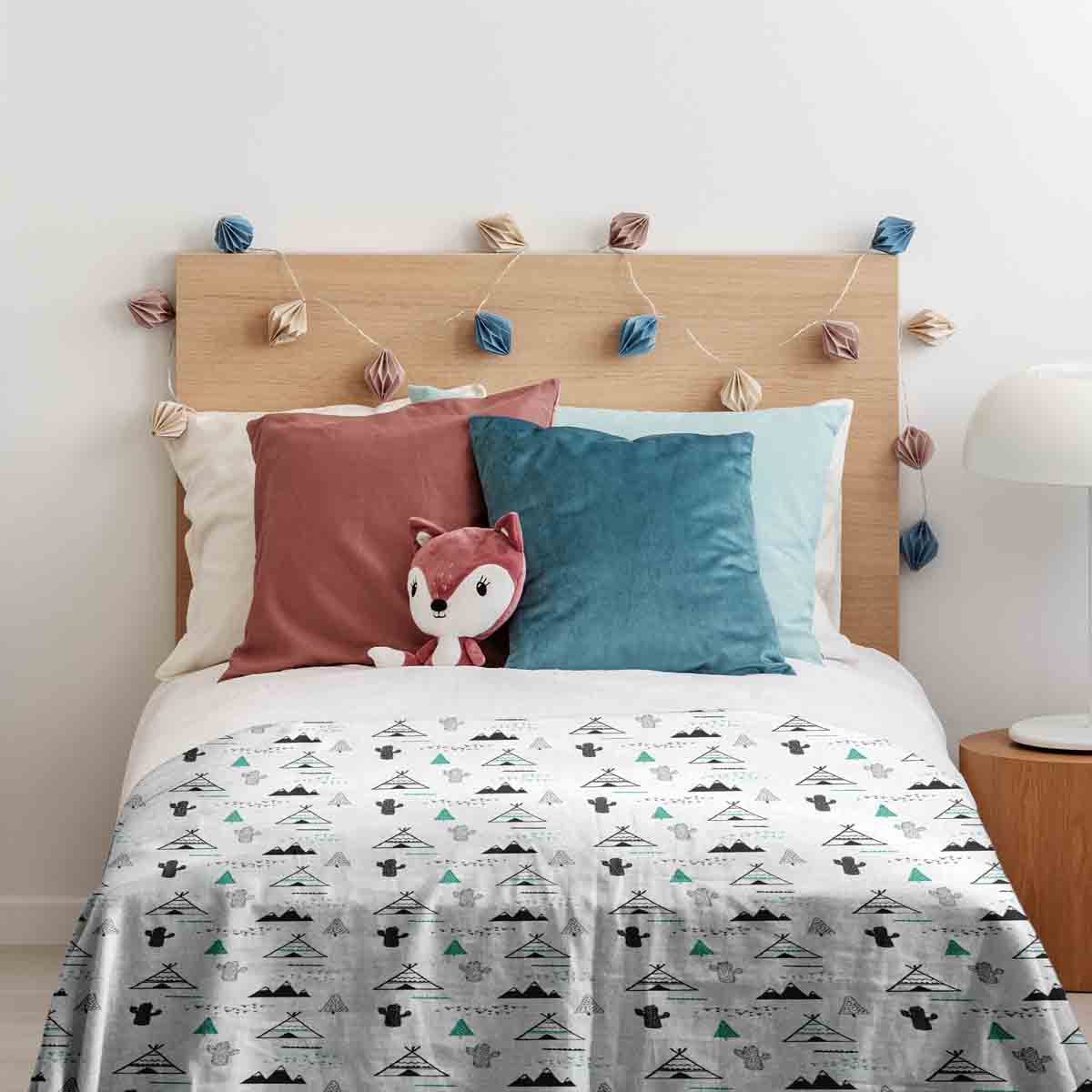 Original Therapiedecke - Baumwoll Bettwäsche Set Weiß Indianer