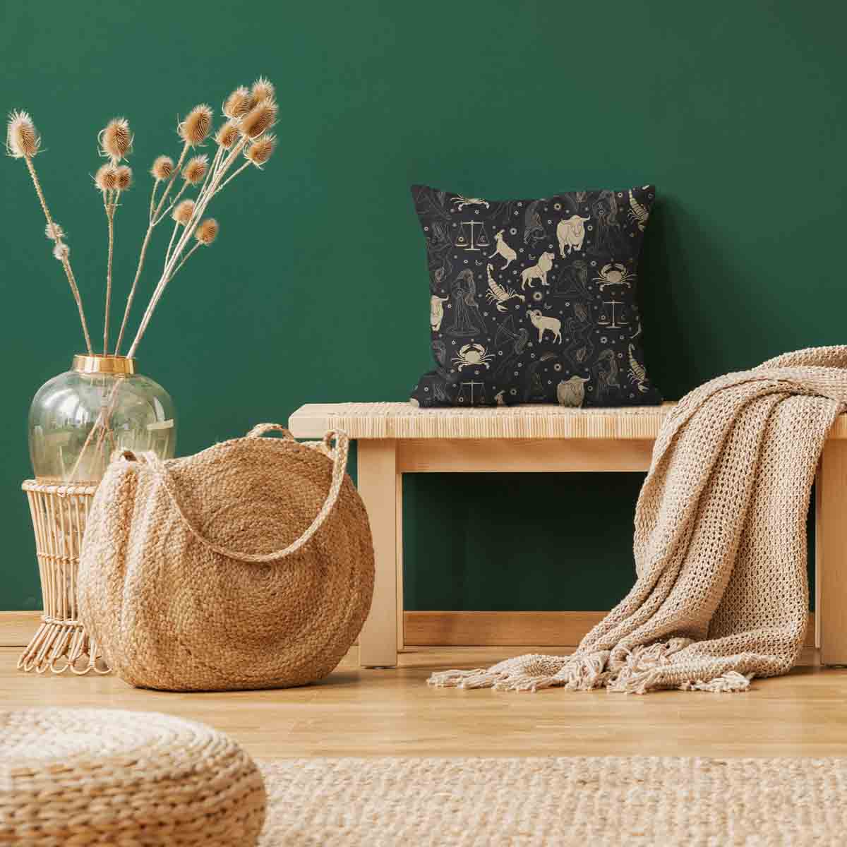 Gesundheitskissen Schwarz Sternenbilder