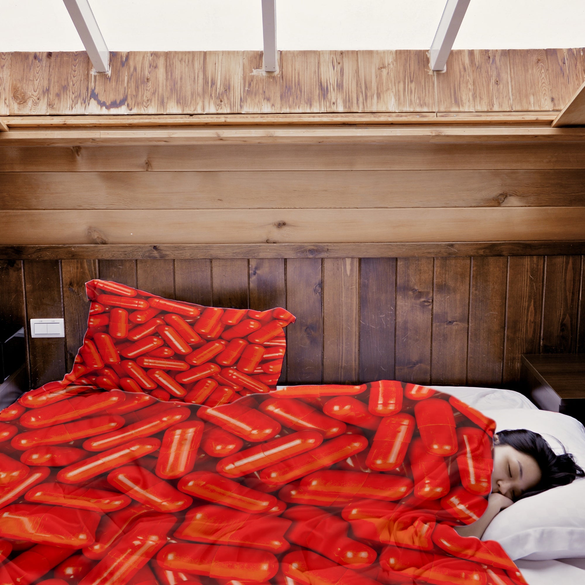 Therapiedekens Beddengoed Set Rood Tabletten