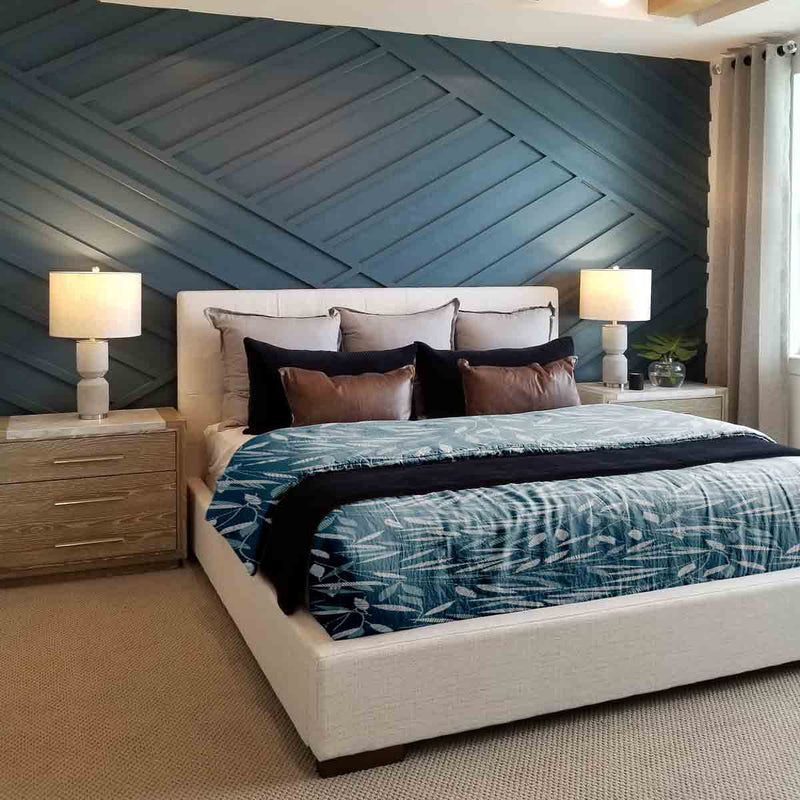 Therapiedekens katoenen hoes met blauwe takken