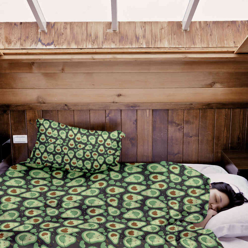 Therapiedekens katoenen hoes groene avocado's