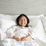 Therapiedekens beddengoedset wit met kleine hartjes