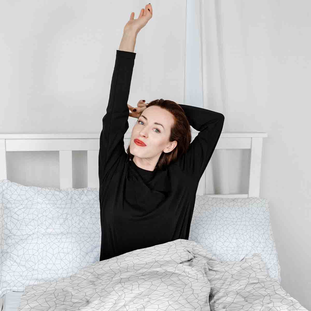 Original Therapiedecke - Baumwollbezug Weiß mit Mosaik