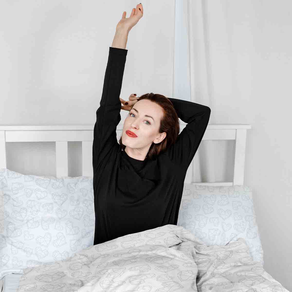 Therapiedekens beddengoedset wit met geometrische harten