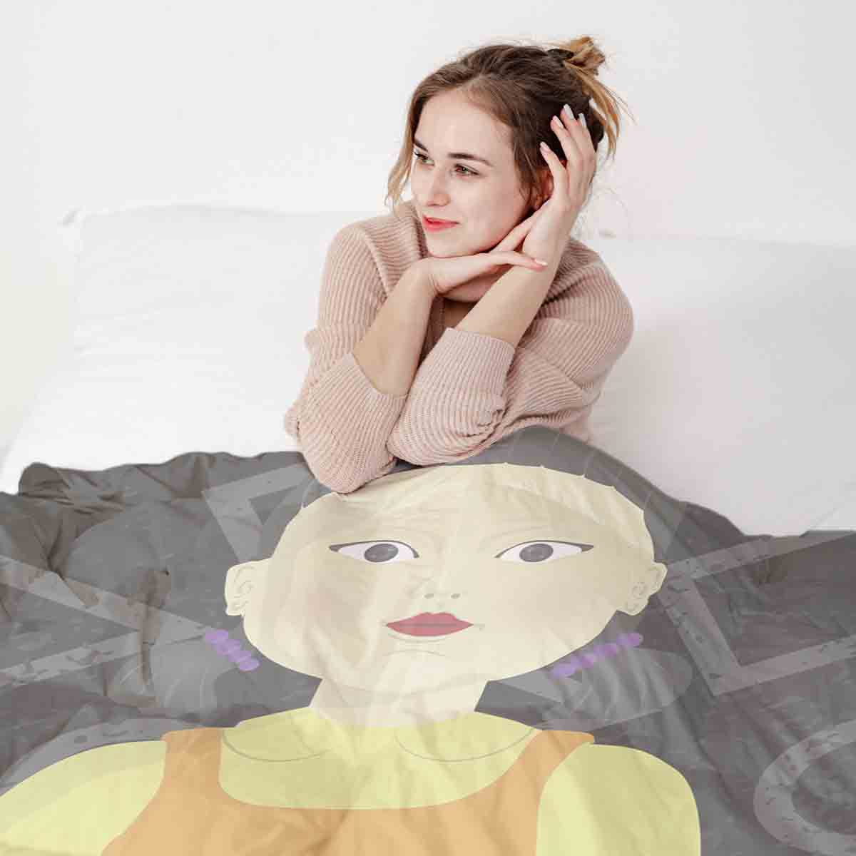 Therapiedecken beddengoed set rood licht, groen licht