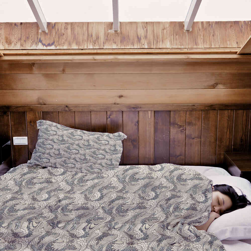 Original Therapiedecke - Baumwoll Bettwäsche Set stürmische See