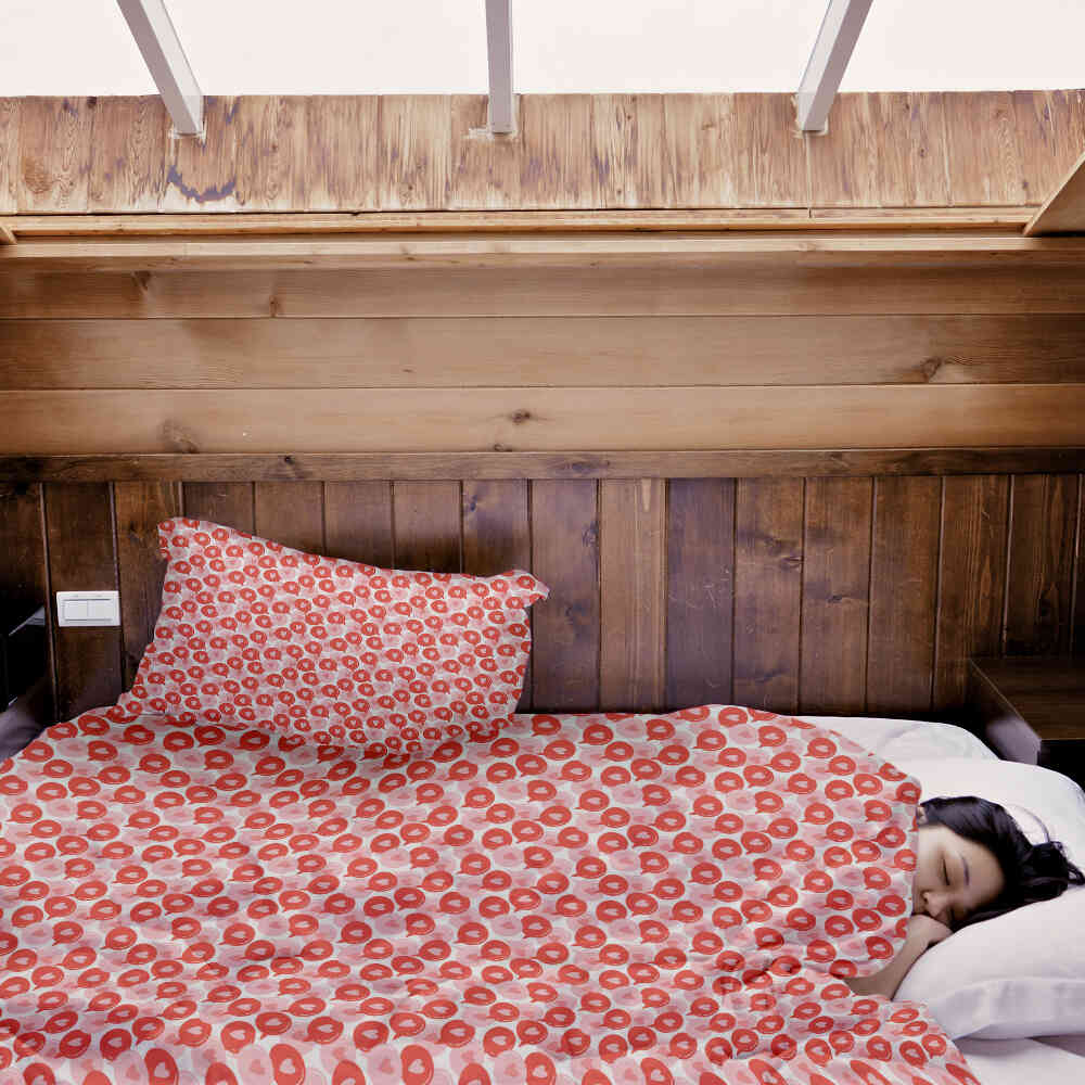 Original Therapiedecke - Baumwoll Bettwäsche Set Sprechblase mit Herz