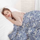 Therapie dekens katoenen hoes blauw kerstmis