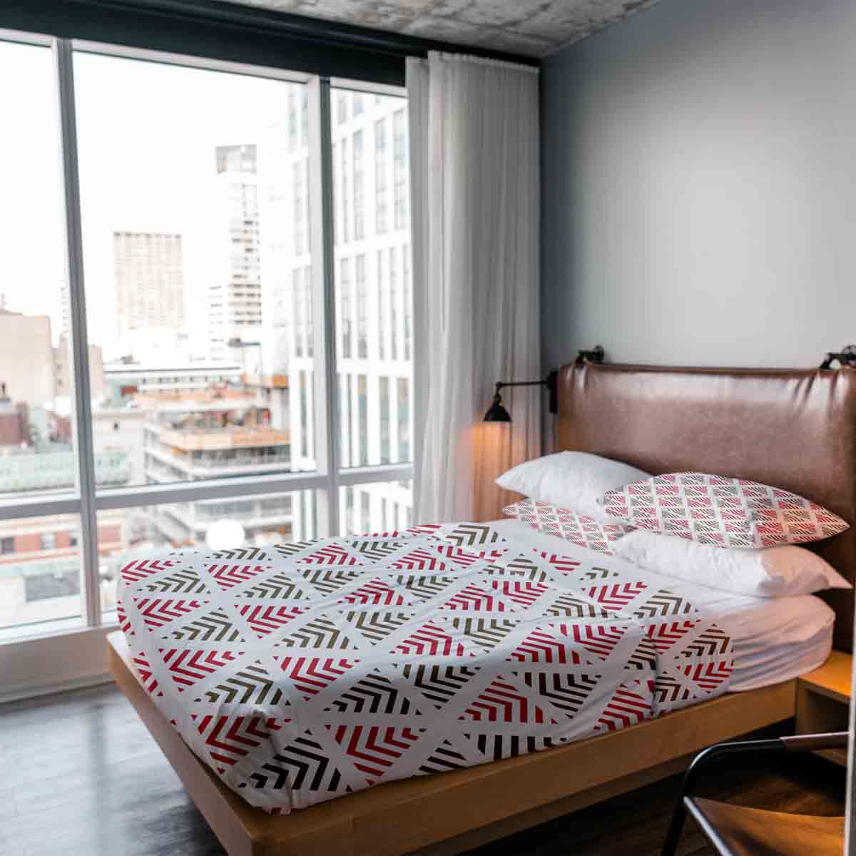 Original Therapiedecke - Baumwoll Bettwäsche Set weihnachtliche Dreiecke