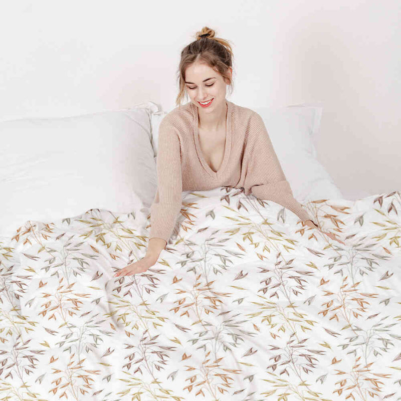 Therapiedekens beddengoedset met delicate kleurrijke takken