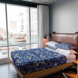 Therapie dekens katoenen hoes blauw kerstmis