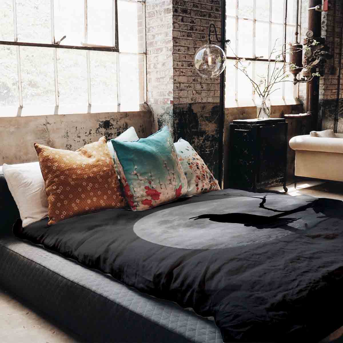 Original Therapiedecke - Baumwollbezug Rabe im Mondlicht