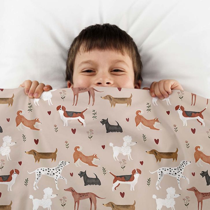 Original Therapiedecke - Hunde Gewichtsdecke mit Baumwollbezug für Kinder