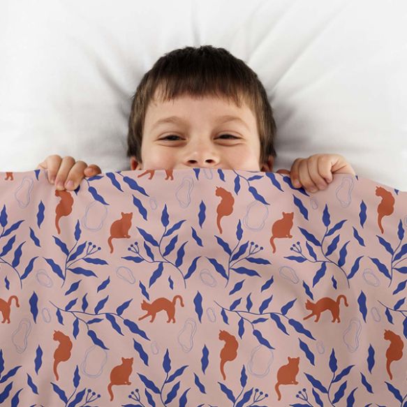 Original Therapiedecke - Rote Katze Gewichtsdecke mit Baumwollbezug für Kinder