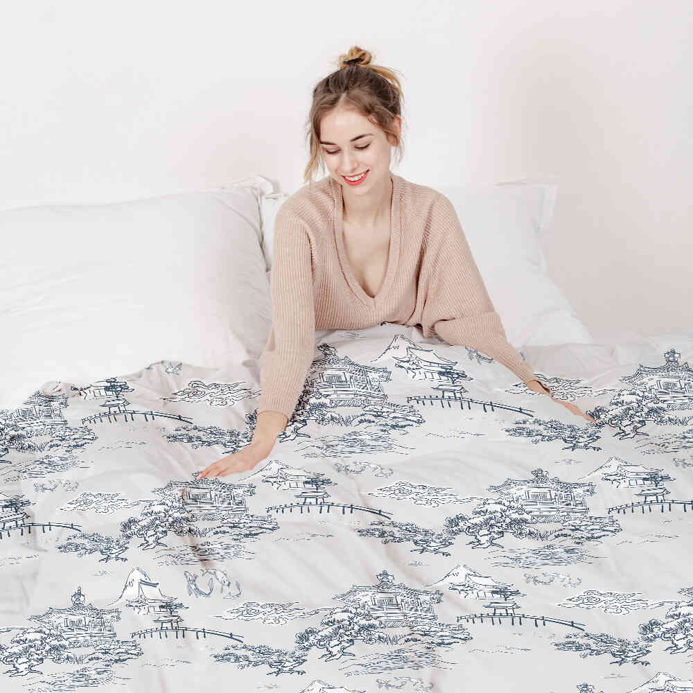 Therapiedekens Beddengoed Set Grijs Chinese Muur