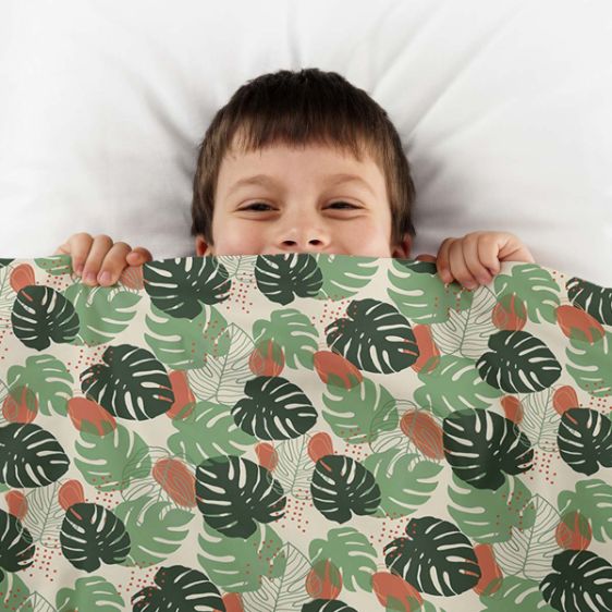 Therapiedekens katoenen hoes lichte Monstera