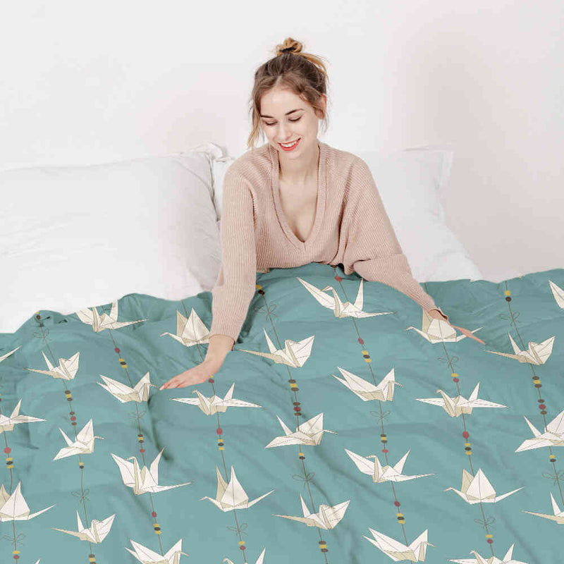 Therapiedekens beddengoed hoes Origami zwaan