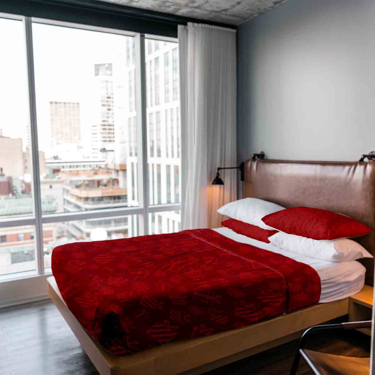 Original Therapiedecke - Baumwoll Bettwäsche Set Rot Geschenke