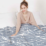 Therapie dekens katoenen hoes golvend patroon blauw