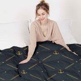 Therapiedekens katoenen hoes blauw met anker
