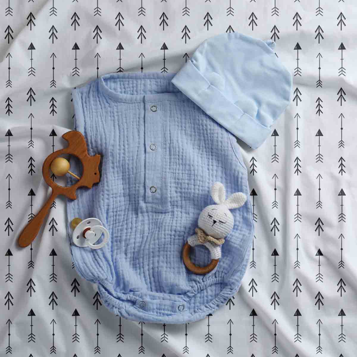 Therapiedekens beddengoedset wit met veel zwarte pijlen