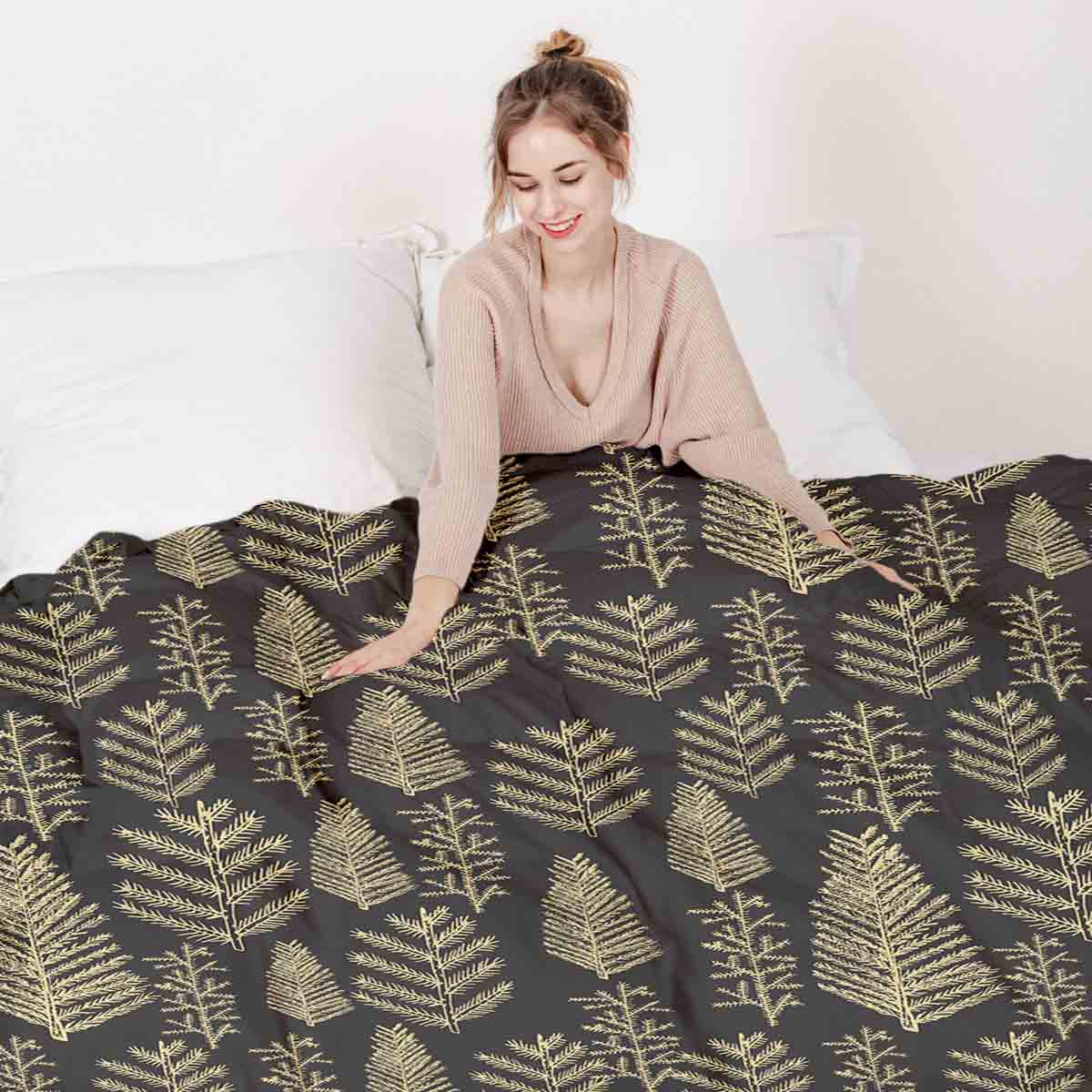 Therapiedekens beddengoedset met bosmotief