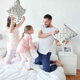 Gezondheidskussen wit met kleine dennenbomen