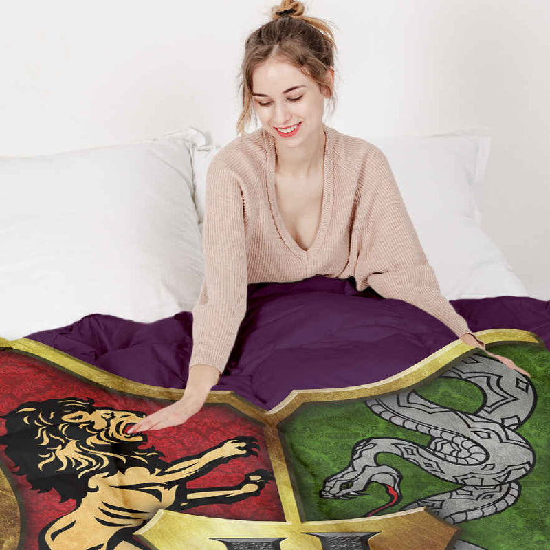 Therapiedekens katoenen hoes Hogwartshuizen