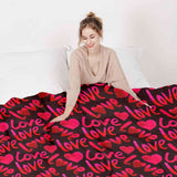 Therapiedekens katoenen hoes zwart met opschrift Love
