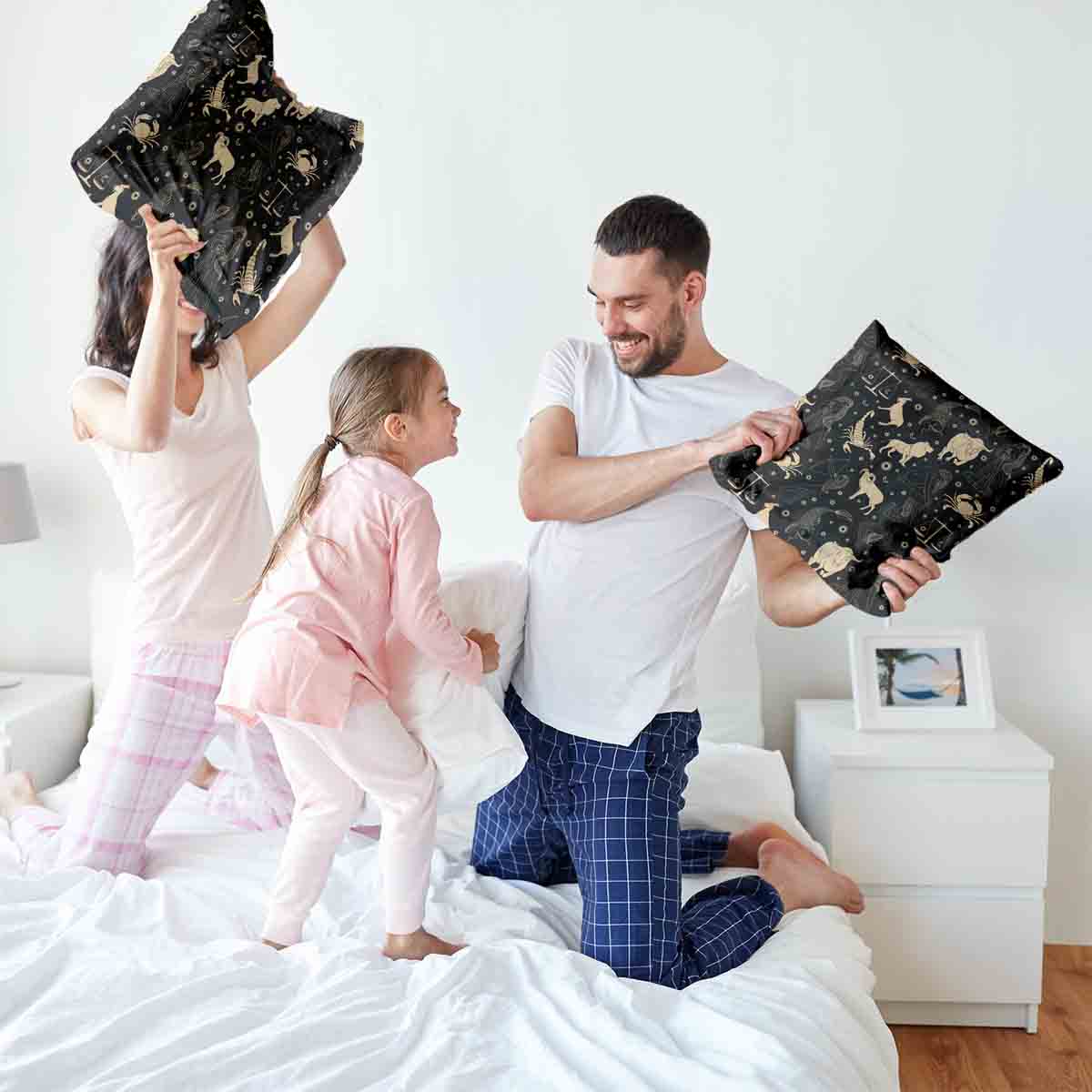 Gesundheitskissen Schwarz Sternenbilder