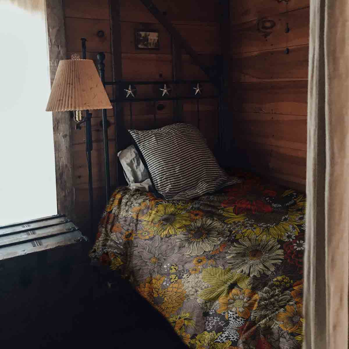 Therapiedekens beddengoed set gele bloemen