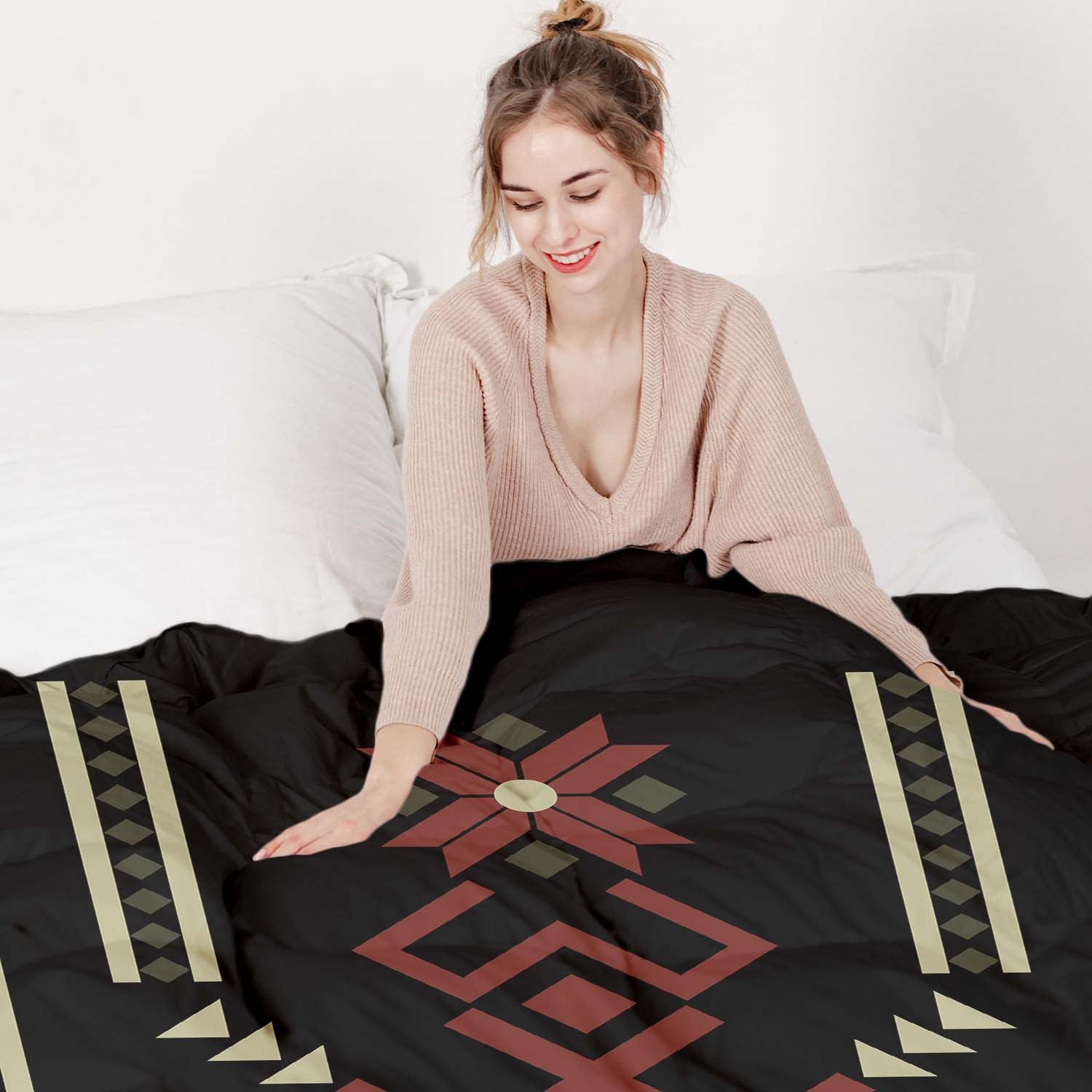 Therapiedekens beddengoedset met grote sneeuwvlok