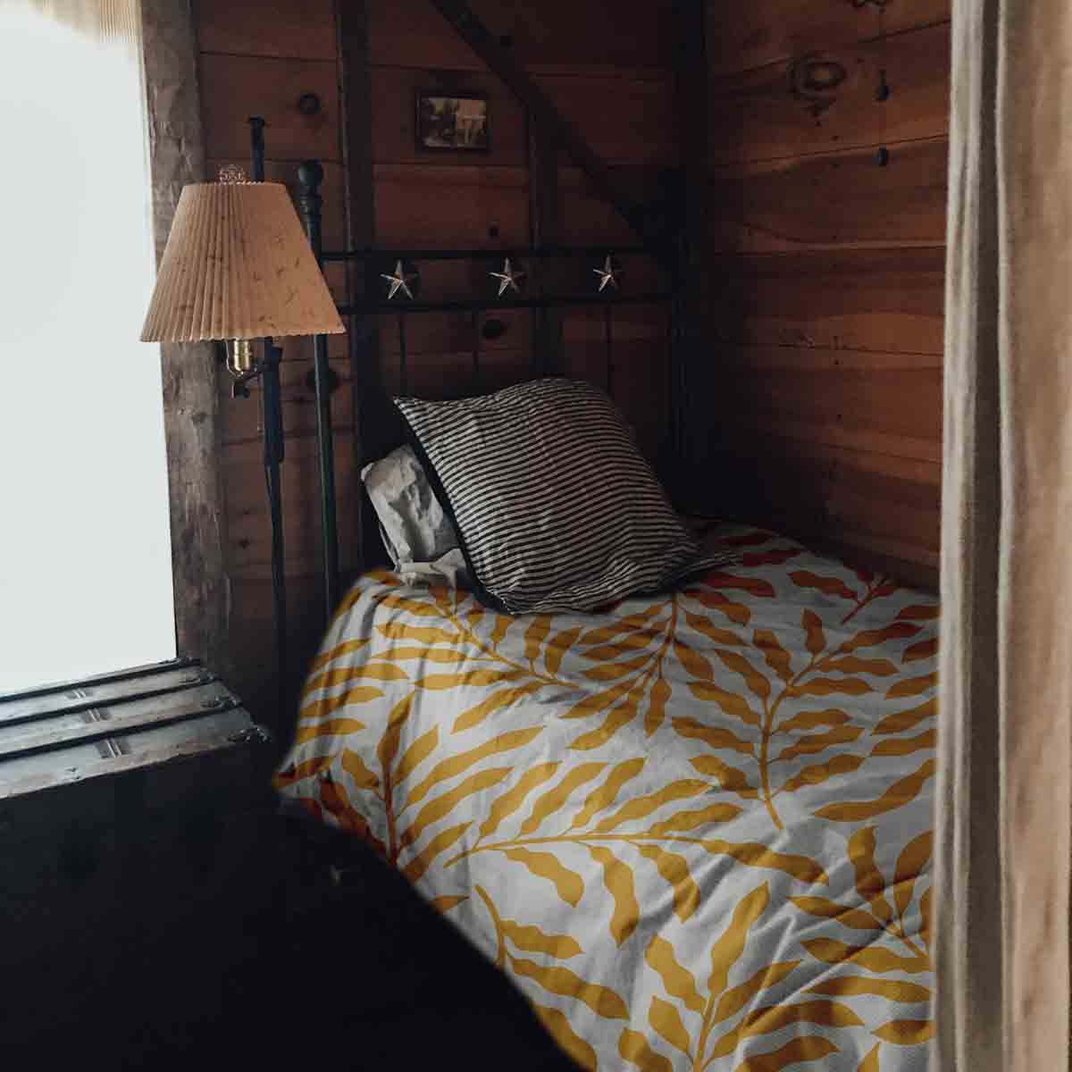 Original Therapiedecke - Baumwollbezug mit gelben Zweigen